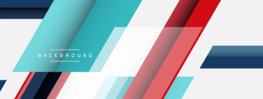 Vektör arkaplanı. Gölge efektli soyut örtüşen renk çizgileri tasarımı. Duvar kağıdı afişi için resim arkaplanı veya iniş sayfası