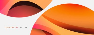 Yaratıcı geometrik duvar kağıdı. Asgari soyut arkaplan. Duvar kağıdı arkaplanı veya iniş sayfası için daire ve dalga kompozisyon vektör çizimi