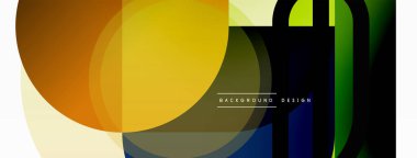 Yaratıcı geometrik duvar kağıdı. Asgari çember üçgen ve kare çizgi soyut arkaplan. Duvar kağıdı afişi veya iniş sayfası için vektör illüstrasyonu