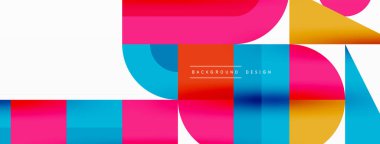 Minimum geometrik soyut arkaplan. Çember kare ve üçgen tasarım. Duvar kağıdı, afiş, arkaplan veya iniş için moda tekno iş şablonu