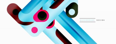 Çizgiler geometrik yaratıcı soyut arkaplan. Duvar kağıdı, afiş, arkaplan veya iniş için parlak renk çizgisi bileşimi