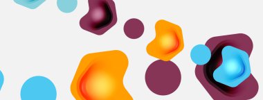 Beyaz arka planda renkli ok şekilleri. Minimum geometrik soyut arkaplan. Duvar kağıdı afişi veya iniş sayfası için vektör illüstrasyonu