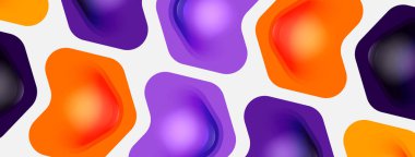 Beyaz arka planda renkli ok şekilleri. Minimum geometrik soyut arkaplan. Duvar kağıdı afişi veya iniş sayfası için vektör illüstrasyonu