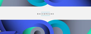 Soyut arkaplan. Minimum geometrik daireler ve koyu gölgeli yuvarlak şekiller. Duvar kağıdı afişi veya arkaplan için moda teknoloji iş şablonu