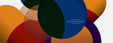 Yaratıcı geometrik duvar kağıdı. Asgari soyut arkaplan. Duvar kağıdı arkaplanı veya iniş sayfası için daire bileşimi vektör çizimi