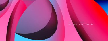 Yaratıcı geometrik duvar kağıdı. Asgari soyut arkaplan. Duvar kağıdı arkaplanı veya iniş sayfası için daire ve dalga kompozisyon vektör çizimi