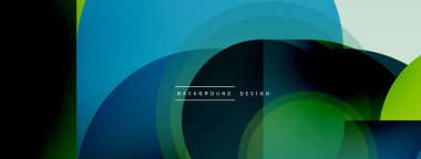 Yuvarlak üçgen çizgileri ve daireleri şekillendirir. Duvar kağıdı afişi arkaplanı veya iniş sayfası için Geometrik vektör çizimi