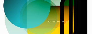 Yaratıcı geometrik duvar kağıdı. Asgari çember üçgen ve kare çizgi soyut arkaplan. Duvar kağıdı afişi veya iniş sayfası için vektör illüstrasyonu