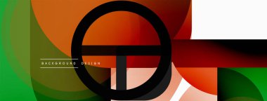 Yuvarlak üçgen çizgileri ve daireleri şekillendirir. Duvar kağıdı afişi arkaplanı veya iniş sayfası için Geometrik vektör çizimi