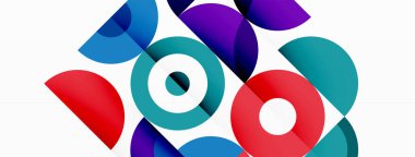 Renkli çember soyut arkaplan. Duvar kağıdı, afiş, sunum, arkaplan şablonu