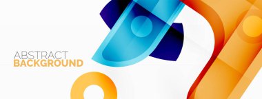 Minimalist geometrik soyut arkaplan. Çizgiler, gölge efektli daireler duvar kağıdı tasarımı