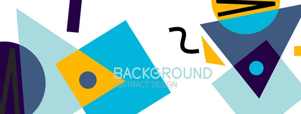 Fondo abstracto con bloques, líneas, formas geométricas. Techno o concepto de negocio para fondo de pantalla, banner, fondo, landing page — Vector de stock