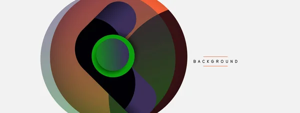 Cirkel en ronde vormen abstracte achtergrond. Vector illustratie voor behang banner achtergrond of landing page — Stockvector