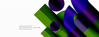 Çember ve kare geometrik arkaplan. Duvar kağıdı, pankart, arkaplan ya da iniş için üçgen ve kareli yuvarlak şekiller