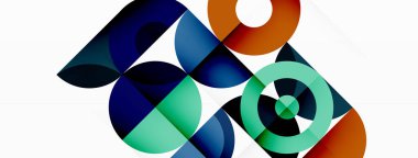 Renkli çember soyut arkaplan. Duvar kağıdı, afiş ve sunum için en küçük geometrik şablon