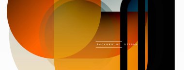 Yaratıcı geometrik duvar kağıdı. Asgari çember üçgen ve kare çizgi soyut arkaplan. Duvar kağıdı afişi veya iniş sayfası için vektör illüstrasyonu