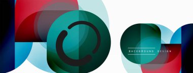 Yaratıcı geometrik duvar kağıdı. Asgari çember üçgen ve kare çizgi soyut arkaplan. Duvar kağıdı afişi veya iniş sayfası için vektör illüstrasyonu