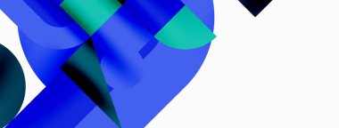 Çember ve kare geometrik arkaplan. Duvar kağıdı, pankart, arkaplan ya da iniş için üçgen ve kareli yuvarlak şekiller