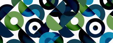 Renkli çember soyut arkaplan. Duvar kağıdı, afiş ve sunum için en küçük geometrik şablon