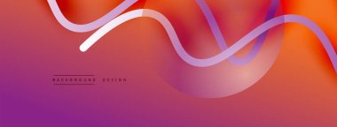 Gölge efektli dalga çizgisi olan soyut gradyan arkaplan. Geometrik bileşim. 3B gölge efektleri ve sıvı eğimleri