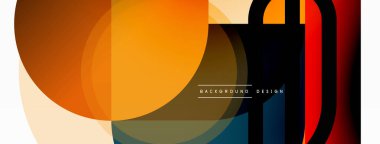 Yaratıcı geometrik duvar kağıdı. Asgari çember üçgen ve kare çizgi soyut arkaplan. Duvar kağıdı afişi veya iniş sayfası için vektör illüstrasyonu