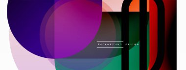 Yaratıcı geometrik duvar kağıdı. Asgari çember üçgen ve kare çizgi soyut arkaplan. Duvar kağıdı afişi veya iniş sayfası için vektör illüstrasyonu