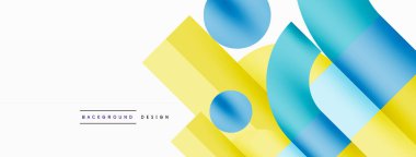 Çember ve kare geometrik arkaplan. Duvar kağıdı, pankart, arkaplan ya da iniş için üçgen ve kareli yuvarlak şekiller