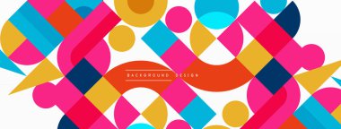 Minimum geometrik soyut arkaplan. Çember kare ve üçgen tasarım. Duvar kağıdı, afiş, arkaplan veya iniş için moda tekno iş şablonu