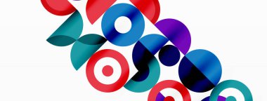 Renkli çember soyut arkaplan. Duvar kağıdı, afiş, sunum, arkaplan şablonu