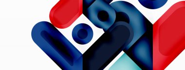 Kare ve daire en az soyut arkaplan. Duvar kağıdı afişi için vektör illüstrasyonu