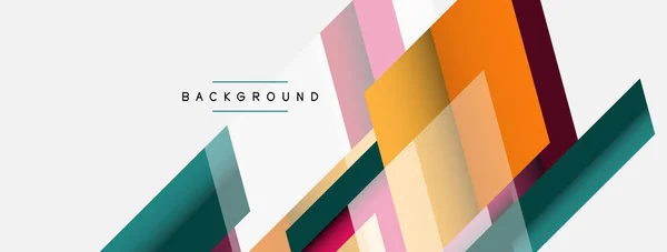 Vector background. Abstract overlapping color lines design with shadow effects. Illustration for wallpaper banner background or landing page — Stock Vector