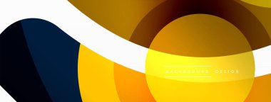 Yaratıcı geometrik duvar kağıdı. Asgari soyut arkaplan. Duvar kağıdı arkaplanı veya iniş sayfası için daire dalga ve yuvarlak şekiller kompozisyon vektör çizimi