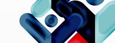 Kare ve daire en az soyut arkaplan. Duvar kağıdı afişi için vektör illüstrasyonu