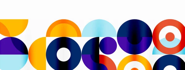Kleurrijke cirkel abstracte achtergrond. Minimaal geometrisch sjabloon voor behang, banner, presentatie — Stockvector