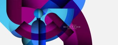 Moda şekilleri, renk minimal tasarım bileşimi, duvar kağıdı afişi veya iniş sayfası için çizgiler ve gölgeler