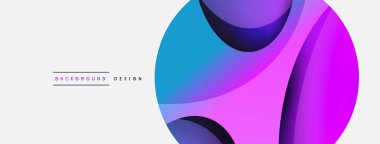 Yaratıcı geometrik duvar kağıdı. Asgari soyut arkaplan. Duvar kağıdı arkaplanı veya iniş sayfası için daire ve dalga kompozisyon vektör çizimi