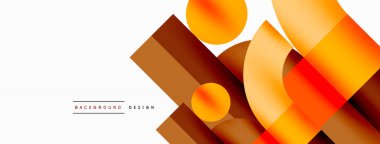 Çember ve kare geometrik arkaplan. Duvar kağıdı, pankart, arkaplan ya da iniş için üçgen ve kareli yuvarlak şekiller