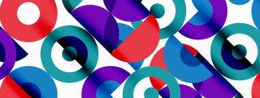 Renkli çember soyut arkaplan. Duvar kağıdı, afiş, sunum, arkaplan şablonu