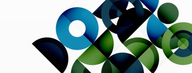 Renkli çember soyut arkaplan. Duvar kağıdı, afiş ve sunum için en küçük geometrik şablon