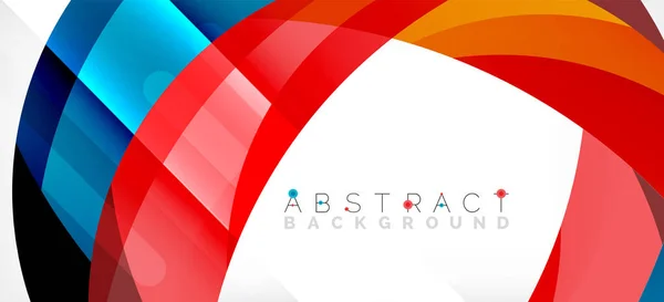 Geometric abstract background. Circle created with overlapping color shapes. Vector Illustration For Wallpaper, Banner, Background, Landing Page — Stock Vector