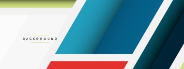 Vektör arkaplanı. Gölge efektli soyut örtüşen renk çizgileri tasarımı. Duvar kağıdı afişi için resim arkaplanı veya iniş sayfası