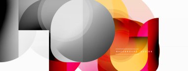 Yaratıcı geometrik duvar kağıdı. Asgari çember üçgen ve kare çizgi soyut arkaplan. Duvar kağıdı afişi veya iniş sayfası için vektör illüstrasyonu