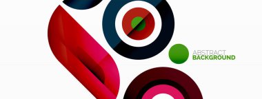 Duvar kağıdı, afiş, arkaplan için halkalar ve daireler geometrik soyut arkaplan