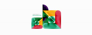 Yaratıcı geometrik duvar kağıdı. Asgari soyut arkaplan. Daire çizgileri, duvar kağıdı arkaplanı veya iniş sayfası için kompozisyon vektör illüstrasyonunu kareler