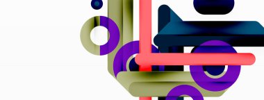 Yaratıcı geometrik duvar kağıdı. Küçük çizgiler ve çember arkaplanı