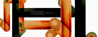 Renkli dinamik kompozisyon. Duvar kağıdı, afiş veya iniş için geometrik yaratıcı arkaplan