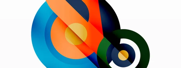 Anneaux Cercles Fond Abstrait Géométrique Pour Papier Peint Bannière Toile — Image vectorielle