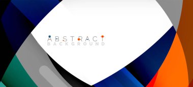 Color circle shapes, minimal geometric background. Trendy dynamic composition. Vector Illustration For Wallpaper, Banner, Background, Landing Page