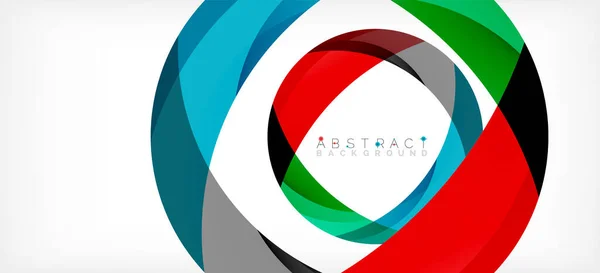 Color Circle Shapes Minimal Geometric Background Trendy Dynamic Composition Vector — Vettoriale Stock