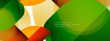 Yuvarlak üçgen çizgileri ve daireleri şekillendirir. Duvar kağıdı afişi arkaplanı veya iniş sayfası için Geometrik vektör çizimi